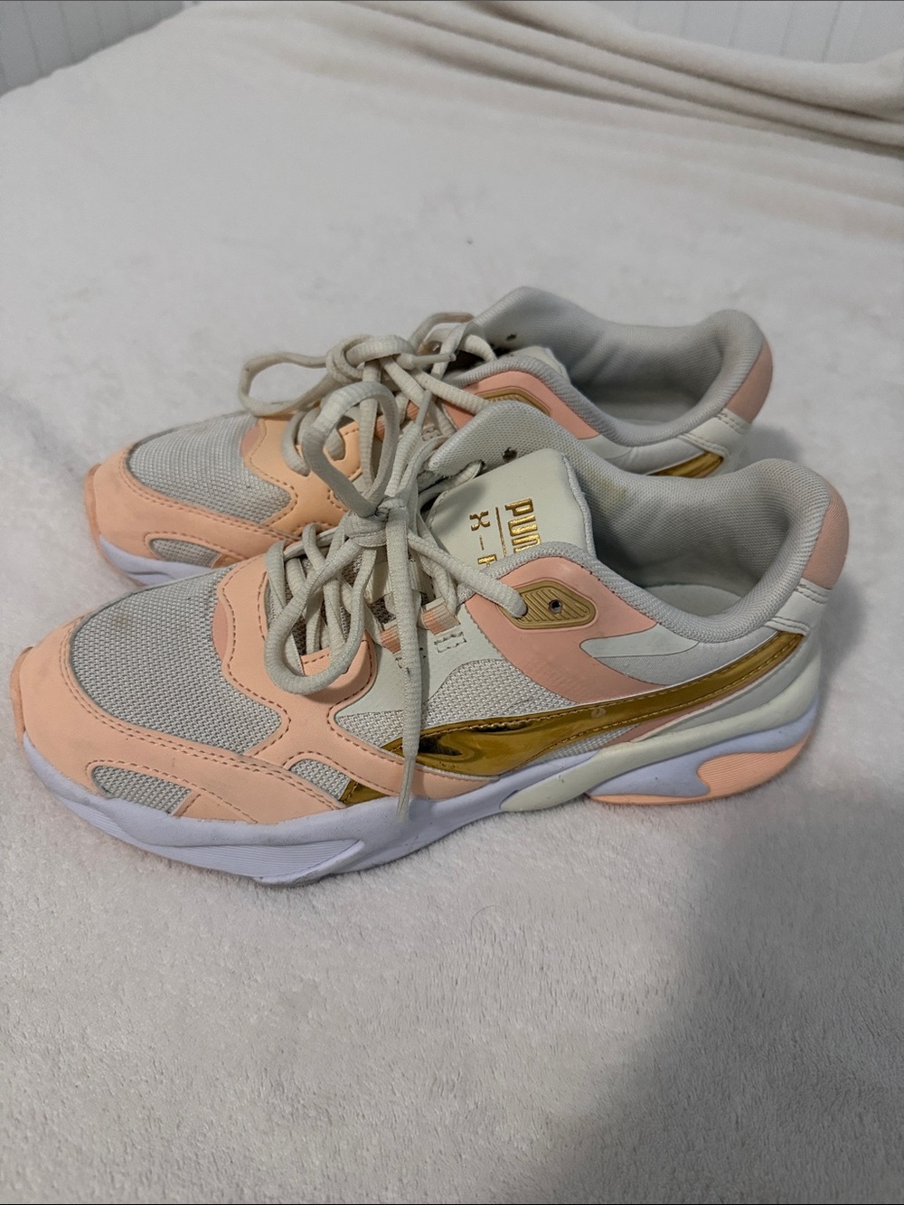 Puma Women’s Peach & Gold Fashion Sneakers